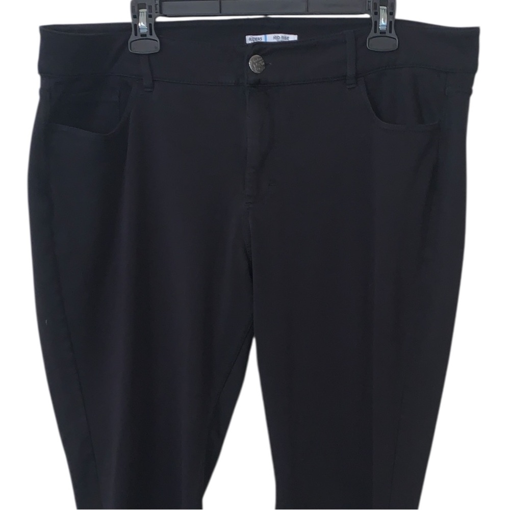 Riders by Lee Black Mid Rise Skinny Stretchy Skinny Pants Sequined Pockets